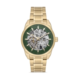 Ferro Sarı Çelik Kordon Erkek Kol Saati FM40106A-B6 Tüm Fonksiyonlar Aktif 3 ATM Su Geçirmez