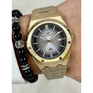 Ferro Sarı Çelik Kordon Erkek Kol Saati FM40133A-B2 Tüm Fonksiyonlar Aktif 3 ATM Su Geçirmez