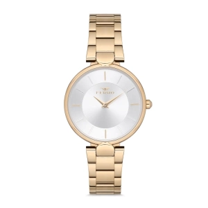 Ferro Sarı Çelik Kordon Kadın Kol Saati F21129A-B