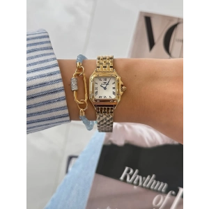 Ferro Sarı Çelik Kordon Kadın Kol Saati FL21462A-B 3ATM Su Geçirmez 2 Yıl Garantili HediyePaketli