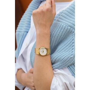 Ferro Sarı Çelik Kordon Kadın Kol Saati FL21495A-B 3ATM Su Geçirmez 2 Yıl Garantili Hediye Paketli