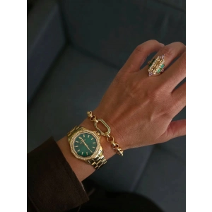 Ferro Sarı Çelik Kordon Kadın Kol Saati FL21540AWT-B6 3ATM Su Geçirmez 2 Yıl Garantili HediyePaketli