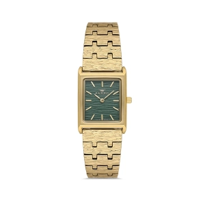 Ferro Sarı Çelik Kordon Kadın Kol Saati FL21599AWT-B6 3ATM Su Geçirmez 2 Yıl Garantili HediyePaketli