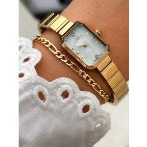 Ferro Sarı Çelik Kordon Kadın Kol Saati FL21607AWT-B 3ATM Su Geçirmez 2 Yıl Garantili HediyePaketli