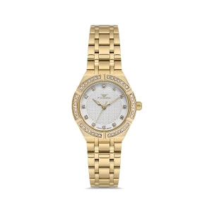 Ferro Sarı Çelik Kordon Kadın Kol Saati FL21610AWT-B