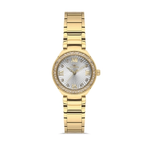 Ferro Sarı Çelik Kordon Kadın Kol Saati Fl21611AWT-B 3ATM Su Geçirmez 2 Yıl Garantili HediyePaketli