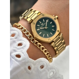 Ferro Sarı Çelik Kordon Kadın Kol Saati FL43006A-B6 3ATM Su Geçirmez 2 Yıl Garantili HediyePaketli