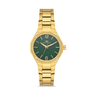 Ferro Sarı Çelik Kordon Kadın Kol Saati FL43018A-B6 3ATM Su Geçirmez 2 Yıl Garantili HediyePaketli