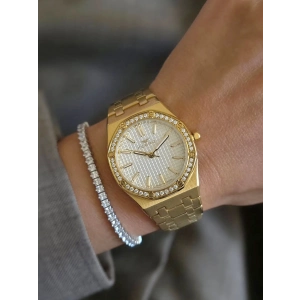 Ferro Sarı Çelik Kordon Kadın Kol Saati FL43029A-B 3ATM Su Geçirmez 2 Yıl Garantili HediyePaketli