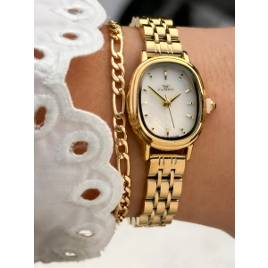 Ferro Sarı Çelik Kordon Kadın Kol Saati FM88091A-B 2 Yıl Garantili 3 ATM Su Geçirmez Hediye Paketli