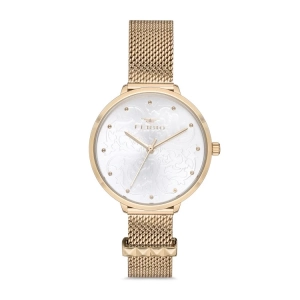 Ferro Sarı Hasır Kordon Kadın Kol Saati F21087C-B