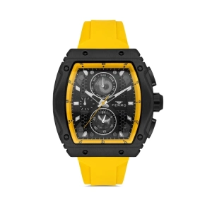 Ferro Yellow Silicone Band Mens Wristwatch FM11351D-ZN