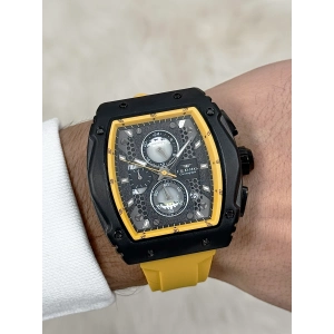 Ferro Yellow Silicone Band Mens Wristwatch FM11351D-ZN