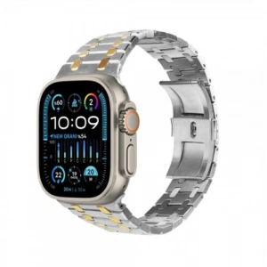 Ferro Sarı ve Gümüş Çelik Akıllı Saat Kordonu FSWMK1004-D