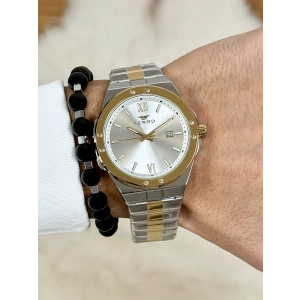 Ferro Yellow and Silver Steel Strap Mens Wristwatch F11357A-D