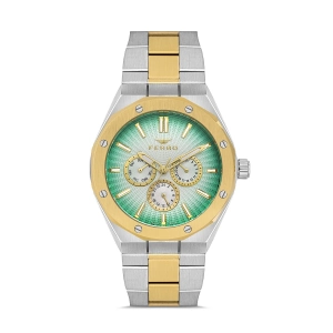 Ferro Sarı ve Gümüş Çelik Kordon Erkek Kol Saati FM11537AWT-D6 Fonksiyonları Aktif 3ATM Su Geçirmez