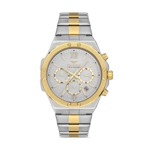 Ferro Yellow and Silver Steel Strap Mens Wristwatch FM31356A-D