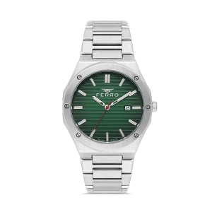 Ferro Sarı ve Gümüş Çelik Kordon Erkek Kol Saati FM40147A-A6 Tüm Fonksiyonlar Aktif 3ATM Su Geçirmez