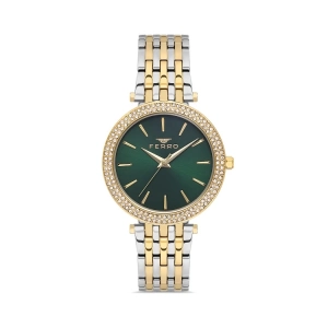 Ferro Sarı ve Gümüş Çelik Kordon Kadın Kol Saati FL21449A-D6 3ATM Su Geçirmez 2 Yıl Garantili