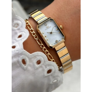 Ferro Sarı ve Gümüş Çelik Kordon Kadın Kol Saati FL21607AWT-D 3ATM Su Geçirmez 2 Yıl Garantili