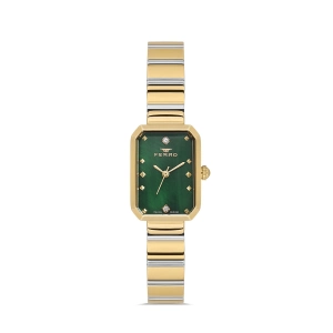 Ferro Sarı ve Gümüş Çelik Kordon Kadın Kol Saati FL21607AWT-D6 3ATM Su Geçirmez 2 Yıl Garantili