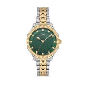 Ferro Sarı ve Gümüş Çelik Kordon Kadın kol Saati FL21632AWT-D6 3ATM Su Geçirmez 2 Yıl Garantili