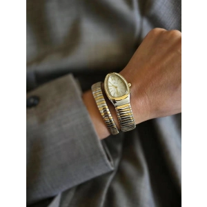 Ferro Sarı ve Gümüş Çelik Kordon Kadın Kol Saati FL40154A-D 3ATM Su Geçirmez 2 Yıl Garantili