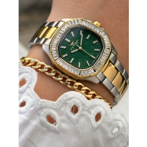 Ferro Sarı ve Gümüş Çelik Kordon Kadın Kol Saati FL43008A-D6 3ATM Su Geçirmez 2 Yıl Garantili