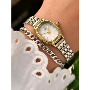 Ferro Sarı ve Gümüş Çelik Kordon Kadın Kol Saati FM88091A-D 2 Yıl Garantili 3 ATM Su Geçirmez Hediye Paketli