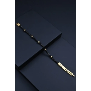 Ferro Sarı ve Siyah Çelik Erkek Takı FRJ10041-R