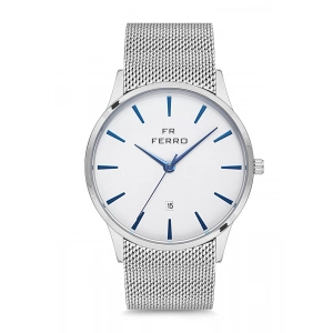 Ferro Silver Stainless Steel Mesh Band Man Watch F1975C-A