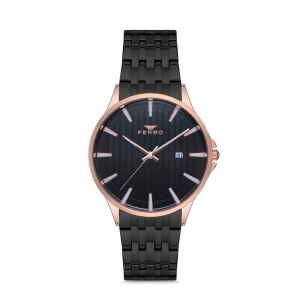 Ferro Siyah Çelik kordon Erkek Kol Saati F11018A-1101-R