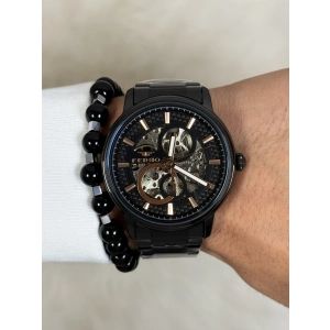 Ferro Siyah Çelik Kordon Erkek Kol Saati F31399A-G 3ATM Su Geçirmez 2 Yıl Garantili HediyePaketli