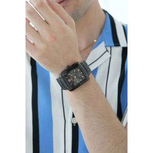 Ferro Siyah Çelik Kordon Erkek Kol Saati FM11465AWT-G Fonksiyonları Aktif 3ATM Su Geçirmez