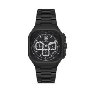 Ferro Siyah Çelik Kordon Erkek Kol Saati FM11497AWT-G Fonksiyonları Aktif 3ATM Su Geçirmez