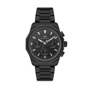 Ferro Siyah Çelik Kordon Erkek Kol Saati FM11520AWT-G Fonksiyonları Aktif 3ATM Su Geçirmez