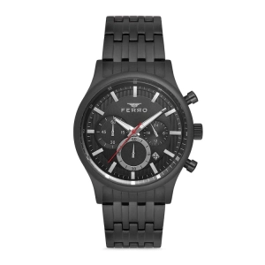 Ferro Black Steel Strap Mens Wristwatch FM40089A-03
