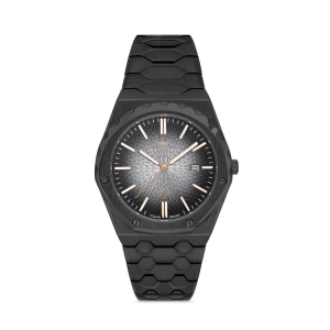 Ferro Siyah Çelik Kordon Erkek Kol Saati FM40133A-G Tüm Fonksiyonlar Aktif 3 ATM Su Geçirmez