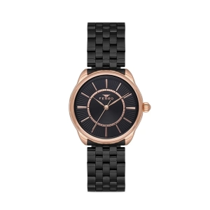 Ferro Black Steel Strap Womens Wristwatch F21152A-R