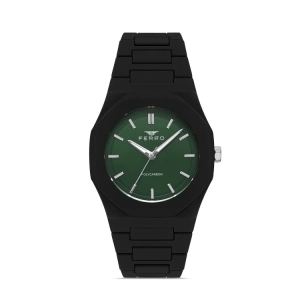 Ferro Siyah Silikon Kordon Erkek Kol Saati F11400D-G10 3ATM Su Geçirmez 2 YılGarantili HediyePaketli