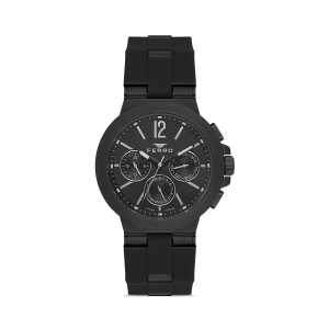 Ferro Siyah Silikon Kordon Erkek Kol Saati FM11539DWT-G Fonksiyonları Aktif 3ATM Su Geçirmez