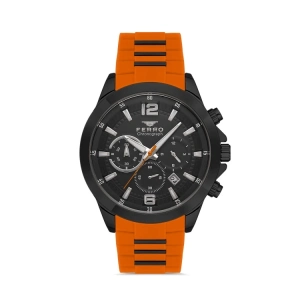 Ferro Orange Silicone Band Mens Wristwatch FM31362D-ZL