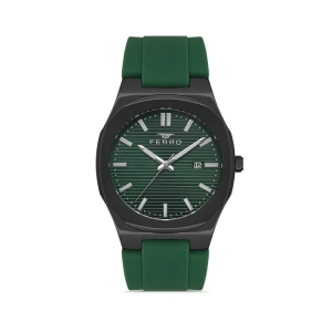 Ferro Green Silicone Band Mens Wristwatch F11340D-ZJ