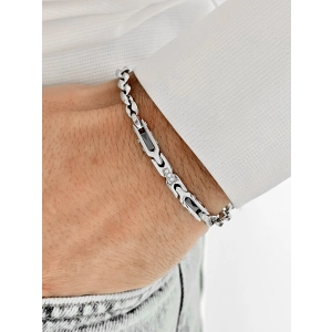 Gümüş Çelik Erkek Bileklik FRJ10105A-A 2 Yıl Garantili Hediye Paketli