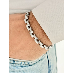 Gümüş Çelik Erkek Bileklik FRJ10139A-A 2 Yıl Garantili Hediye Paketli