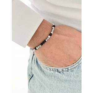 Gümüş ve Siyah Çelik Erkek Bileklik FRJ10129A-J 2 Yıl Garantili Hediye Paketli