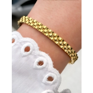 Sarı Çelik Kelepçe Kordon Kadın Bileklik FRJW10049A-B 2 Yıl Garantili Hediye Paketli