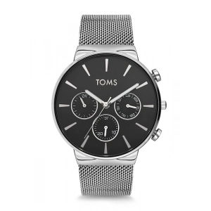 Toms Gümüş Hasır kordon Erkek Kol Saati TM1697C-1053-A2 3 ATM Su Geçirmez 2 Yıl Garantili
