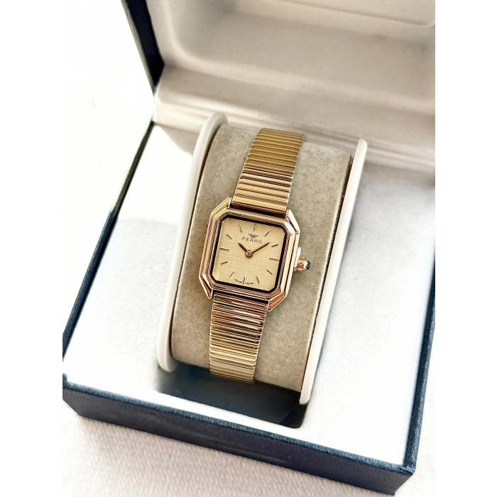 Ferro Sarı Çelik Kordon Kadın Kol Saati FM88210A-B4 2 Yıl Garantili 3 ATM Su Geçirmez Hediye Kutulu