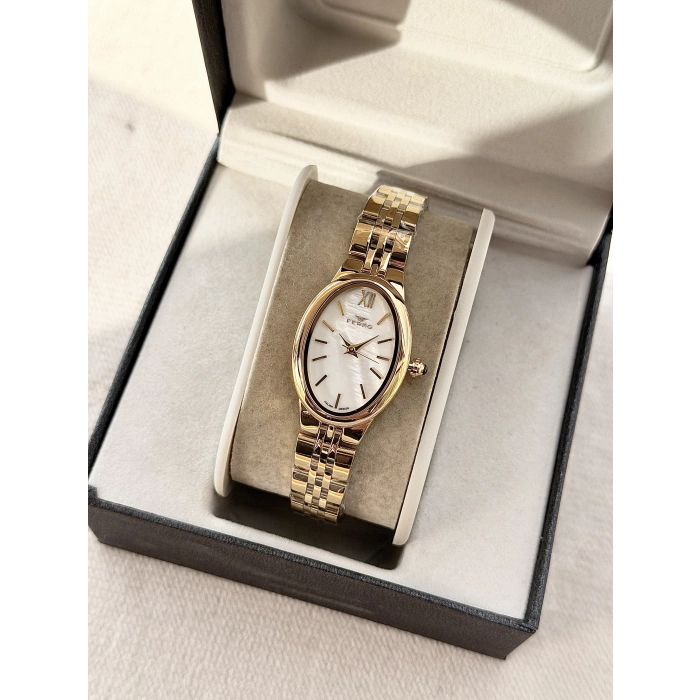 Ferro Sarı Çelik Kordon Kadın Kol Saati FM88732A-B 2 Yıl Garantili 3 ATM Su Geçirmez Hediye Paketli